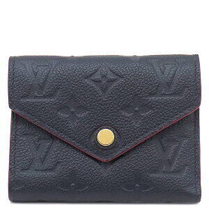 Louis Vuitton Victorine Wallet Tri fold Empreinte Marine Blue Rouge Navy